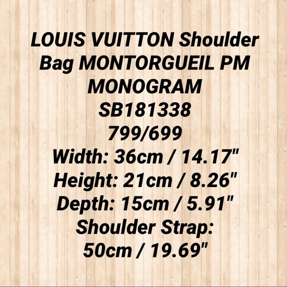 Louis Vuitton shoulder bag Montorgueil PM Brown - Picture 2 of 13